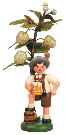 Hubrig Volkskunst Erzgebirge 304h0006 Miniatur Herbstkind mit Himbeere 